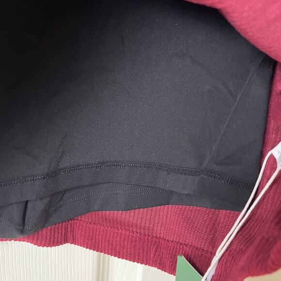 Halara Skirt Womens Small Red Corduroy Back Zip Athletic New - Picture 3 of 9